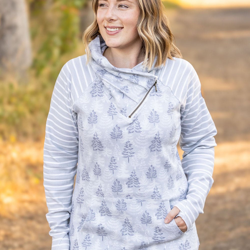 
                      
                        Classic Zoey ZipCowl Sweatshirt - Grey Trees and Stripes
                      
                    