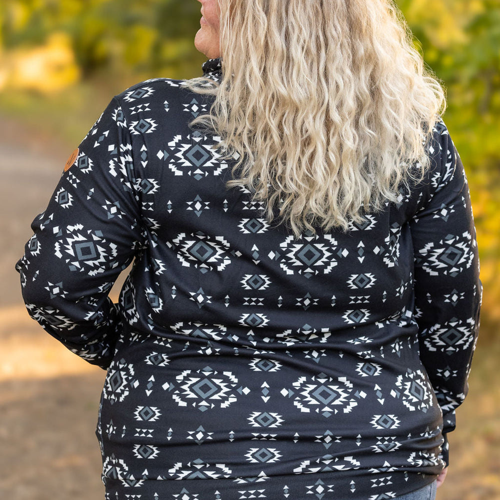 
                      
                        Soft Funnel Neck - Black Geometric
                      
                    