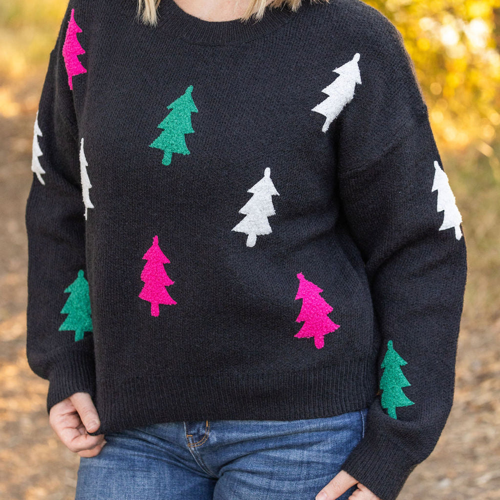 
                      
                        Festive Bright Trees Sweater
                      
                    