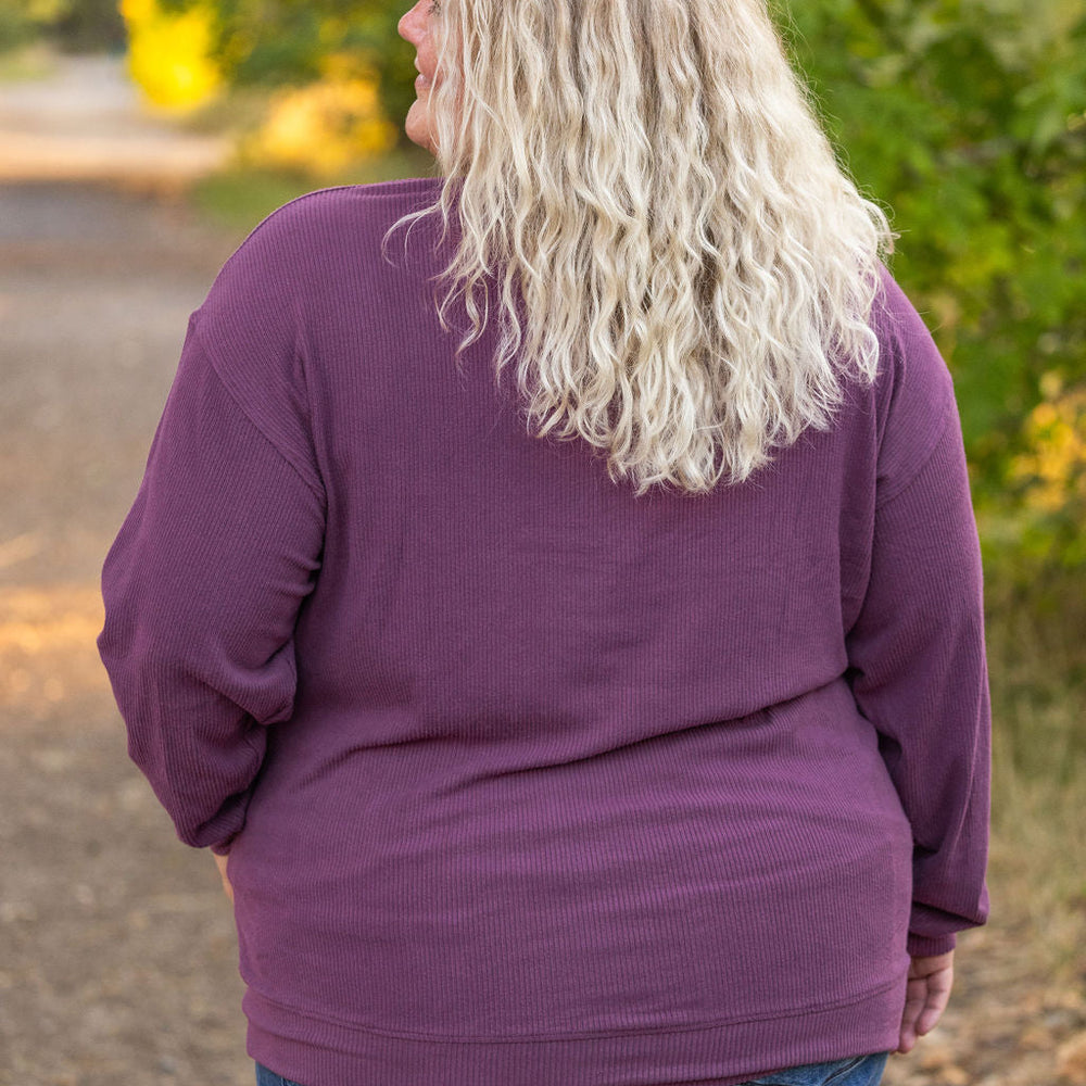 
                      
                        Corrine Ribbed Pullover Top - Plum
                      
                    