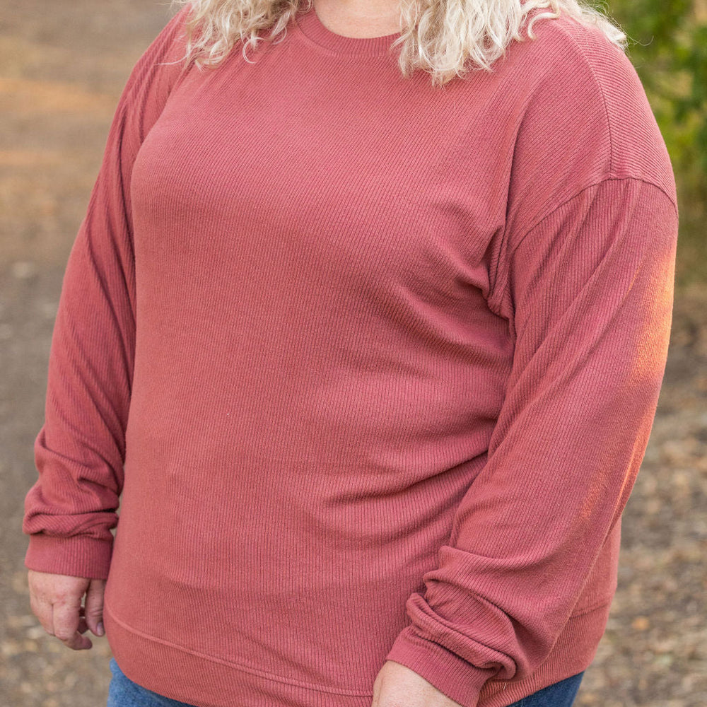 
                      
                        Corrine Ribbed Pullover Top - Terra Cotta
                      
                    