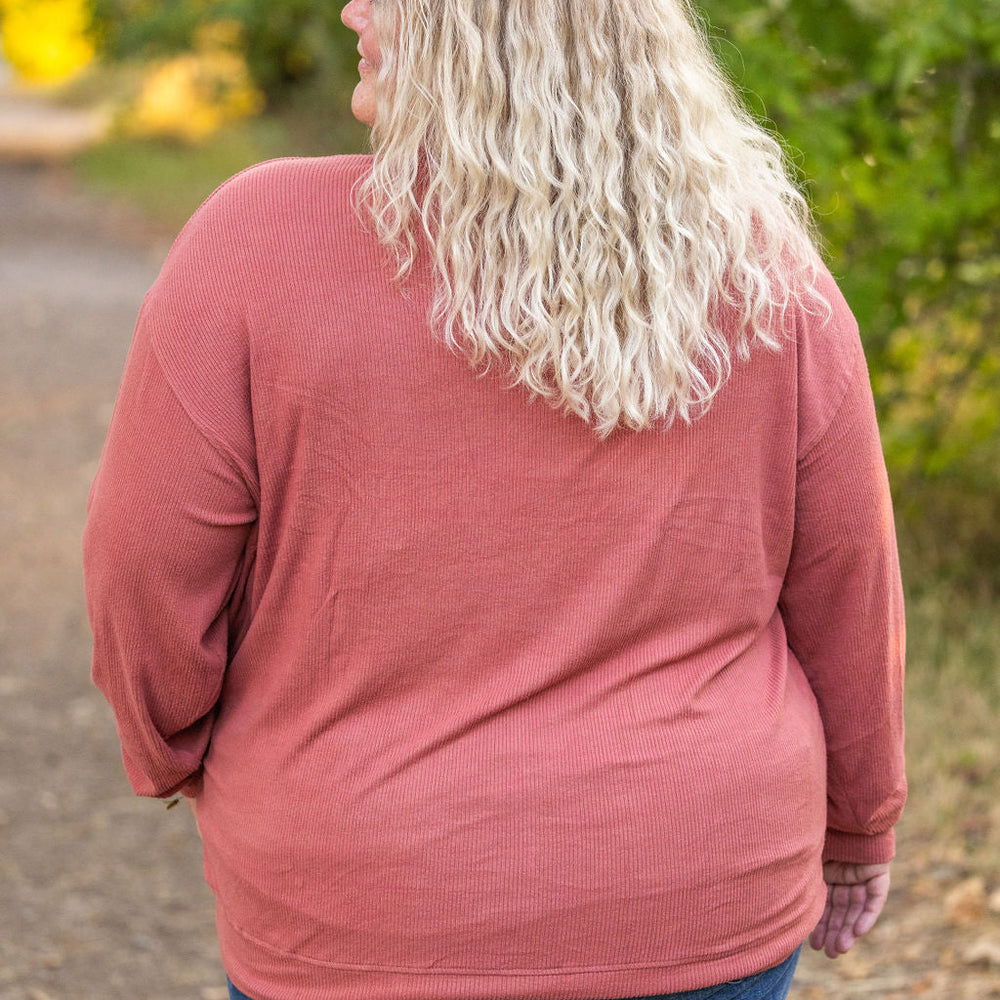 
                      
                        Corrine Ribbed Pullover Top - Terra Cotta
                      
                    