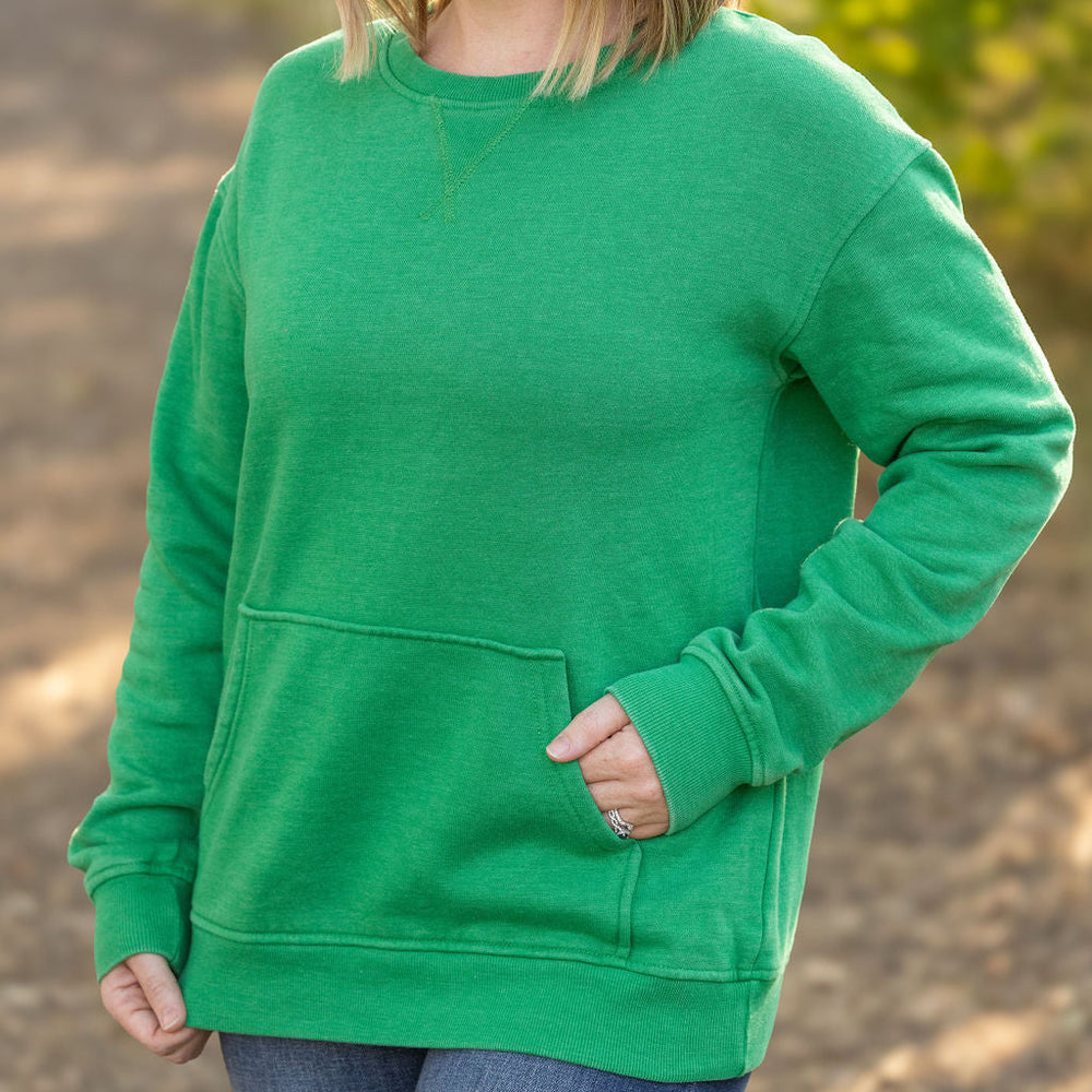 
                      
                        Vintage Wash Pocket Pullover - Green
                      
                    