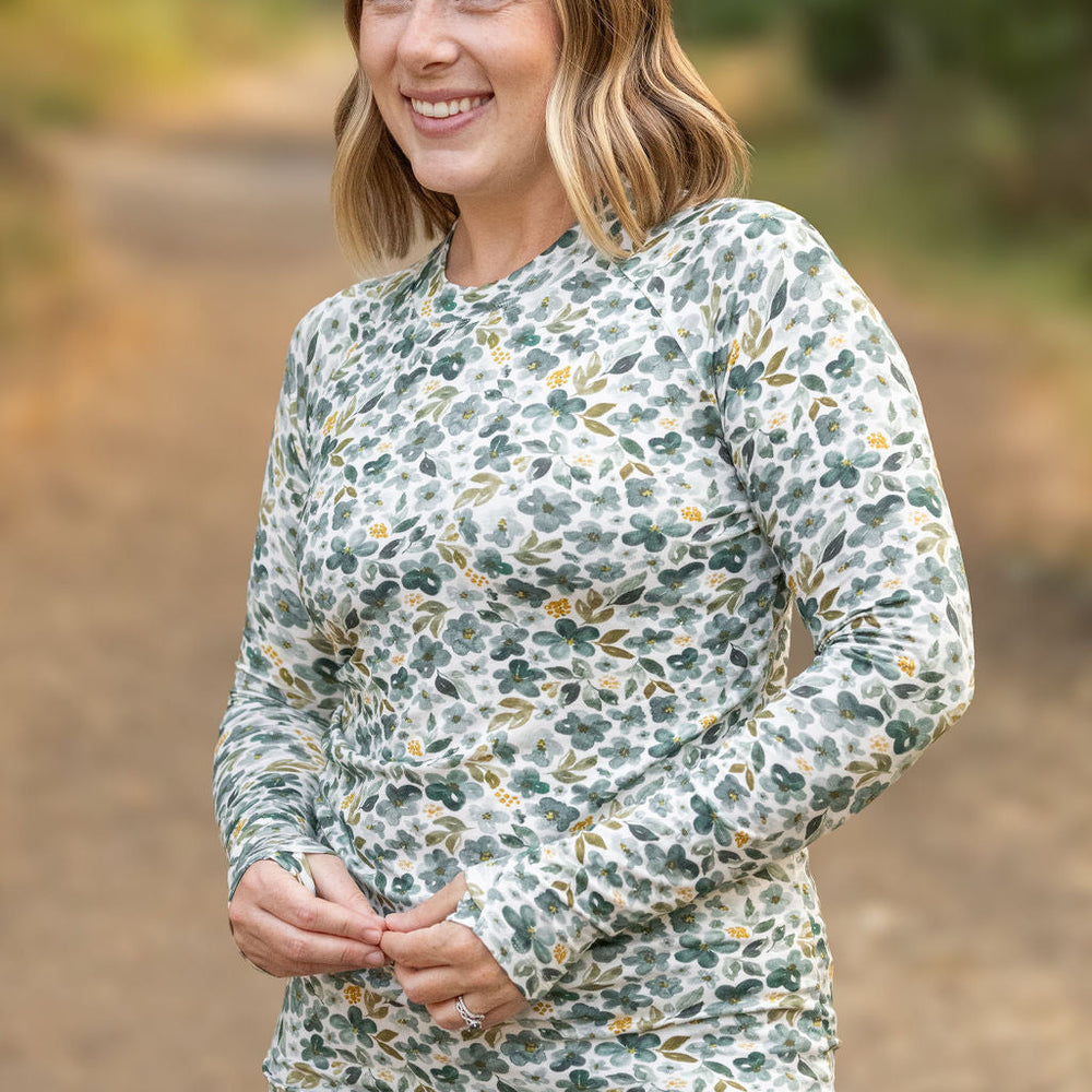 
                      
                        Blair Long Sleeve Top - Green Floral
                      
                    