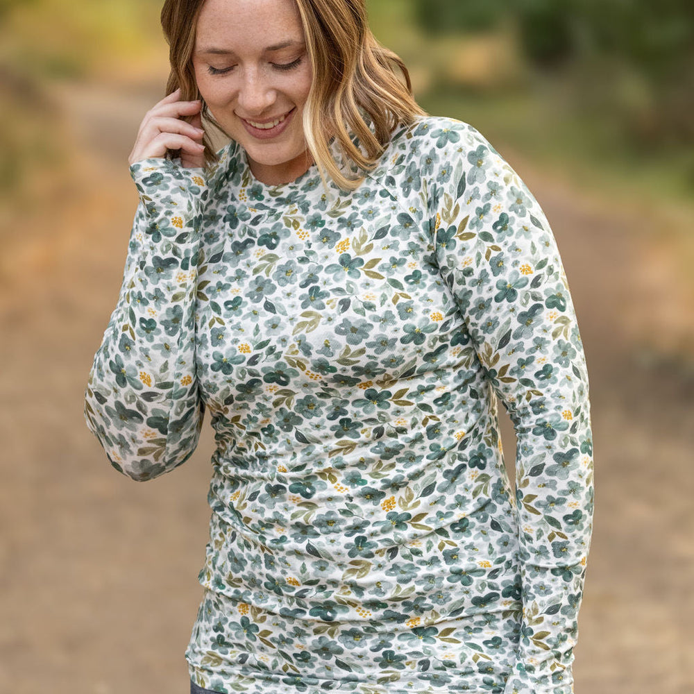 
                      
                        Blair Long Sleeve Top - Green Floral
                      
                    