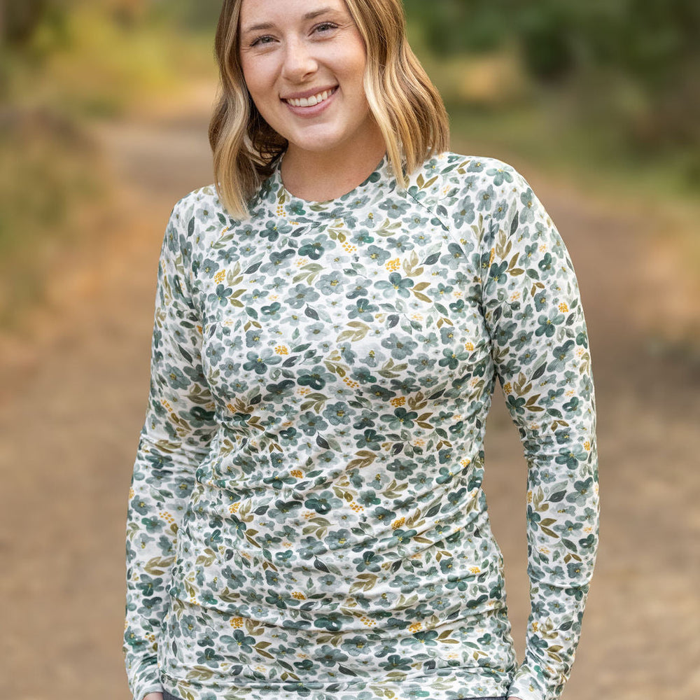 
                      
                        Blair Long Sleeve Top - Green Floral
                      
                    