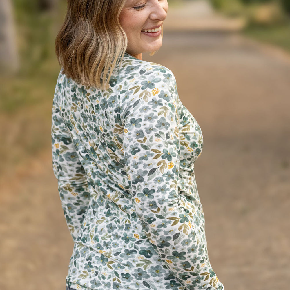 
                      
                        Blair Long Sleeve Top - Green Floral
                      
                    