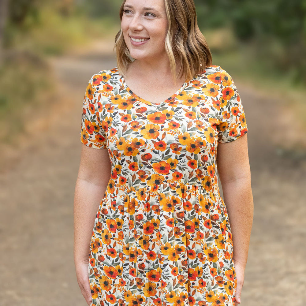 
                      
                        Sarah Ruffle Short Sleeve - Fall Floral
                      
                    