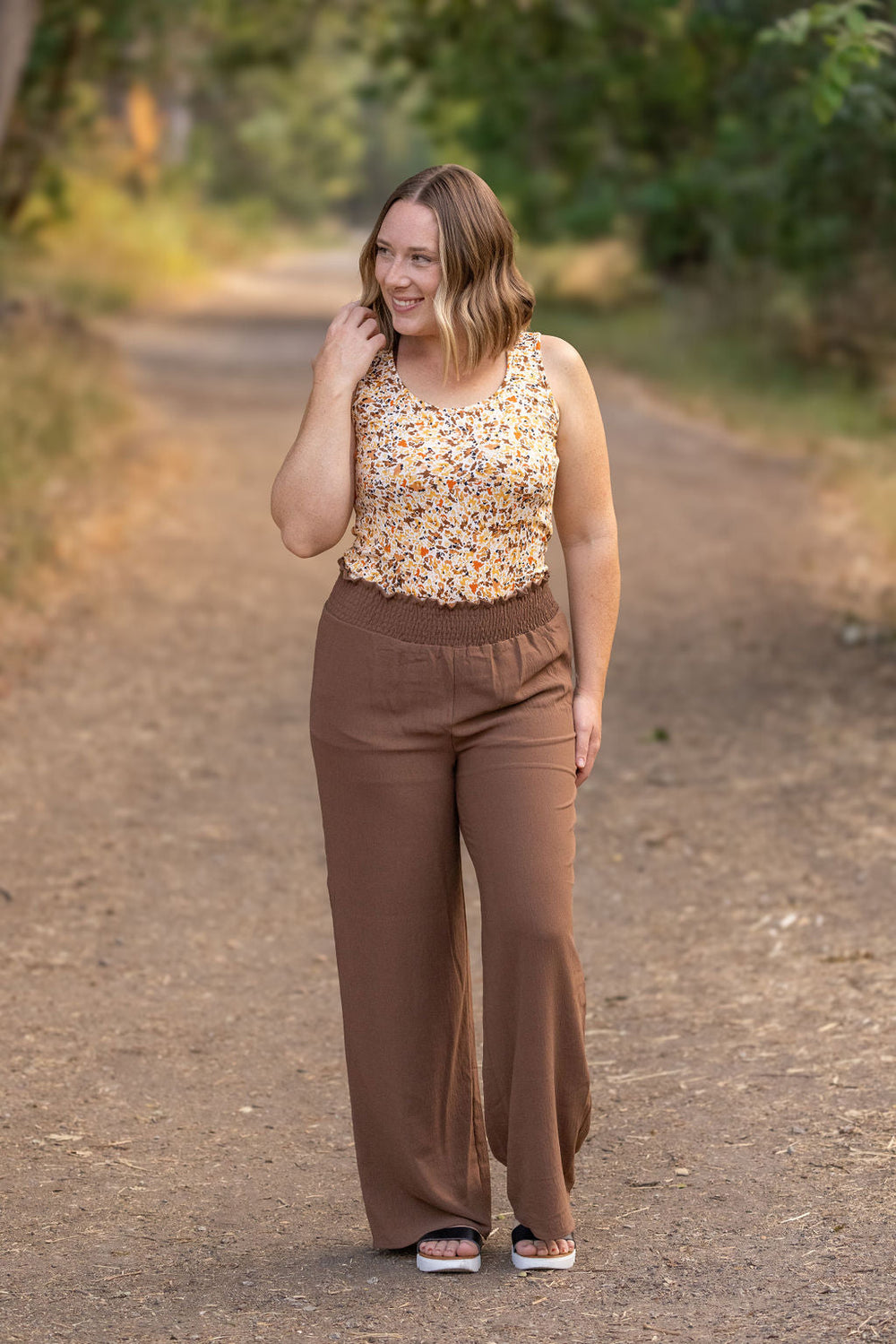 Presley Palazzo Pants - Coffee | Women's Wide-Leg Pants