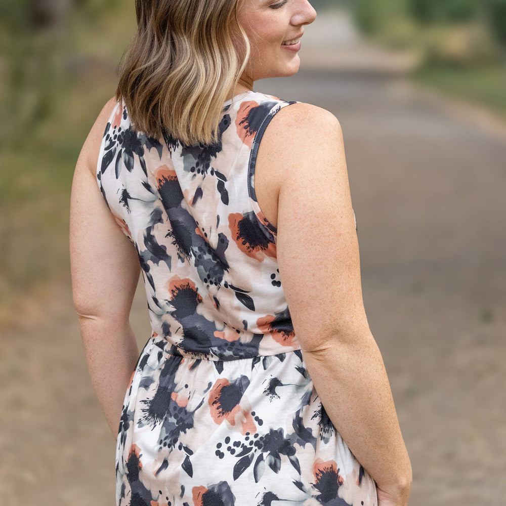 
                      
                        Renee Ruffle Tank - Neutral Abstract
                      
                    