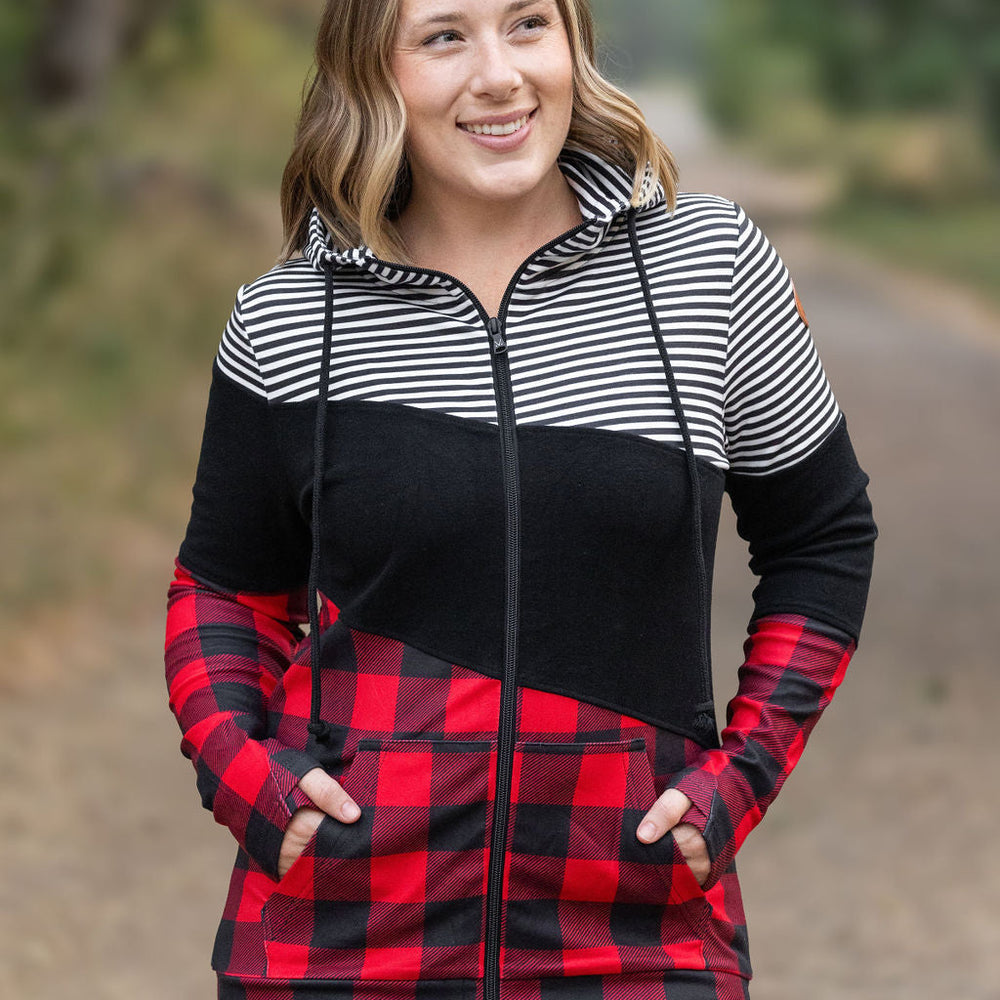 
                      
                        Colorblock Fullzip - Plaid and Stripes
                      
                    