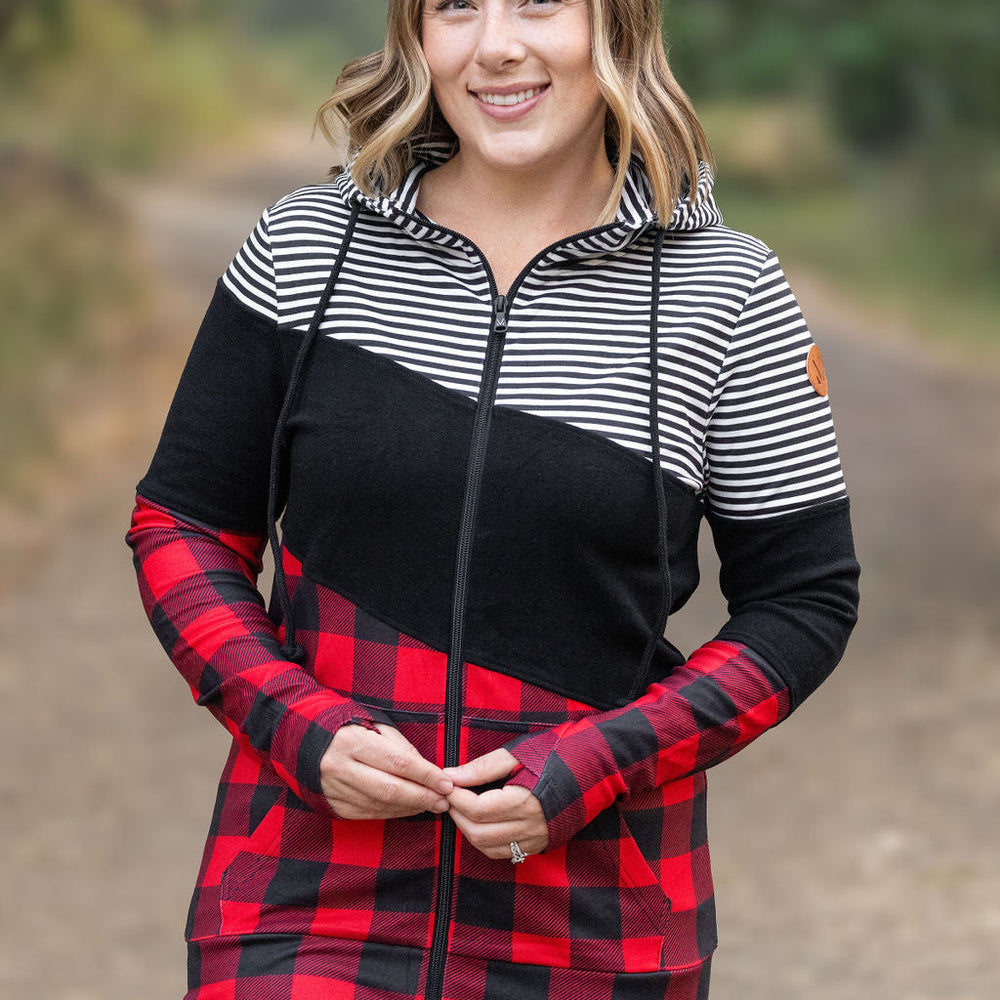 
                      
                        Colorblock Fullzip - Plaid and Stripes
                      
                    