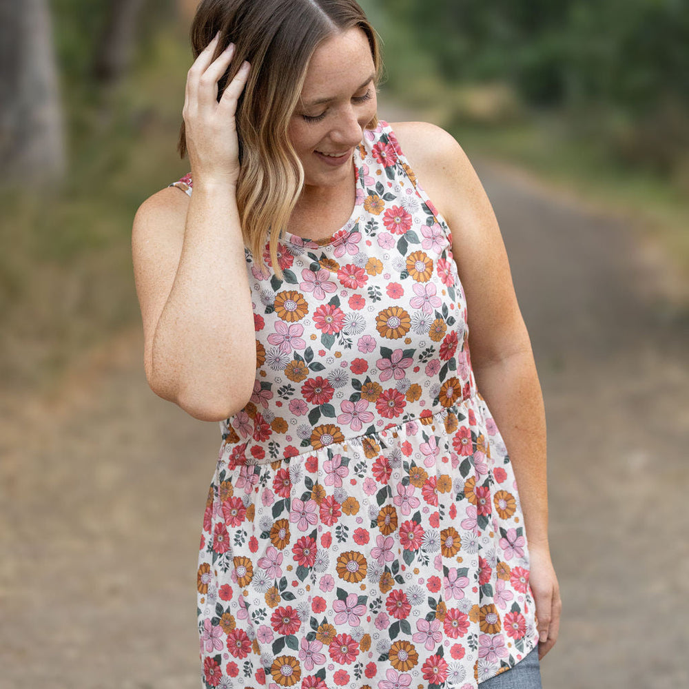 
                      
                        IN STOCK Renee Ruffle Tank - Fall Boho Floral
                      
                    