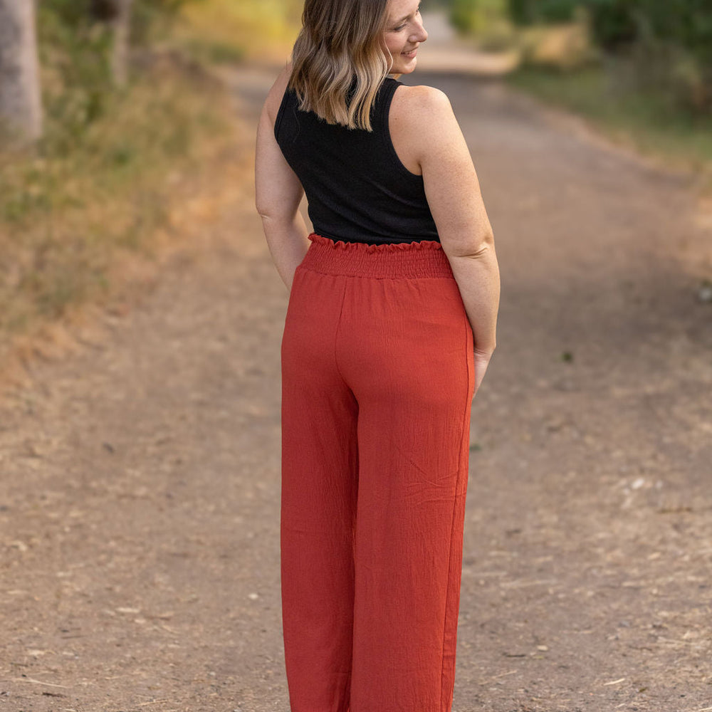 
                      
                        Presley Palazzo Pants - Brick | Women's Wide-Leg Pants
                      
                    