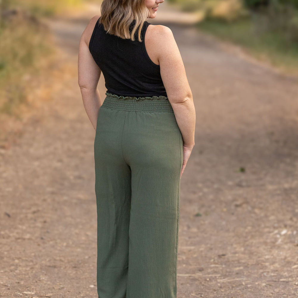 
                      
                        Presley Palazzo Pants - Olive | Women's Wide-Leg Pants
                      
                    