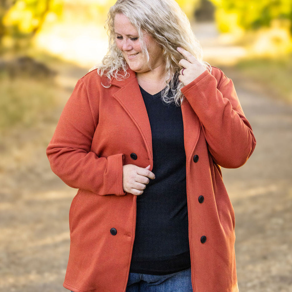 
                      
                        Scarlett Sweater Jacket - Pumpkin
                      
                    