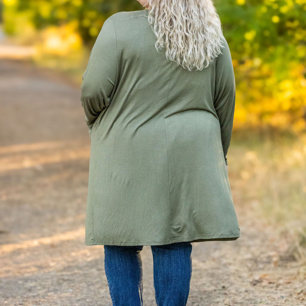 
                      
                        Classic Cardigan - Olive
                      
                    