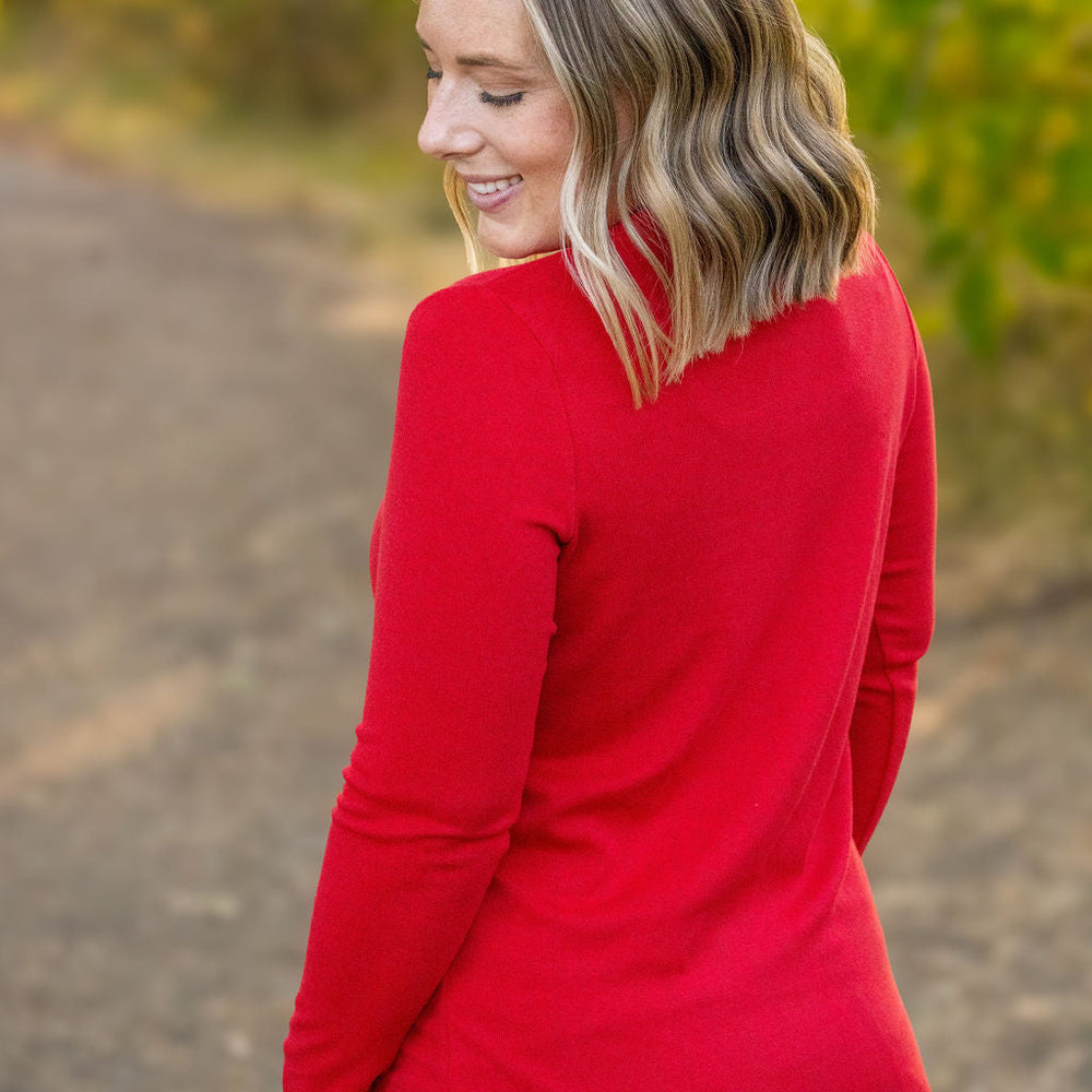 
                      
                        Leah Long Sleeve Top - Red
                      
                    