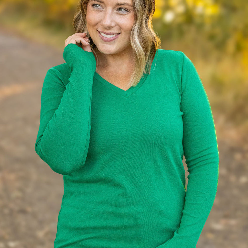 
                      
                        Leah Long Sleeve Top - Green
                      
                    