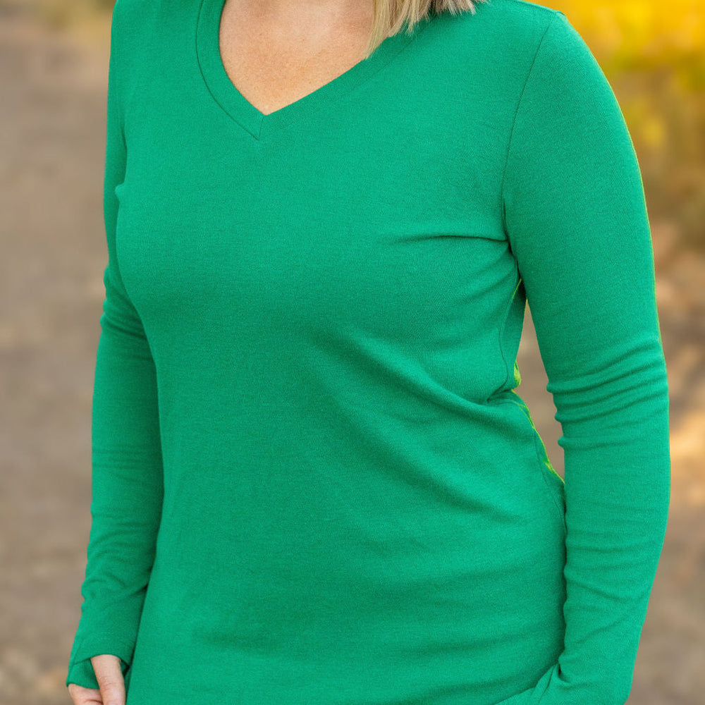 
                      
                        Leah Long Sleeve Top - Green
                      
                    