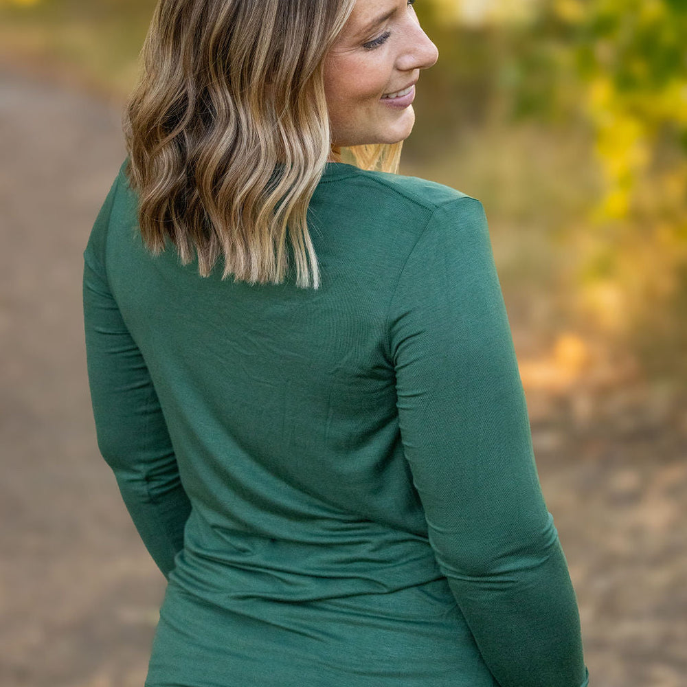 
                      
                        Larissa Long Sleeve - Evergreen
                      
                    