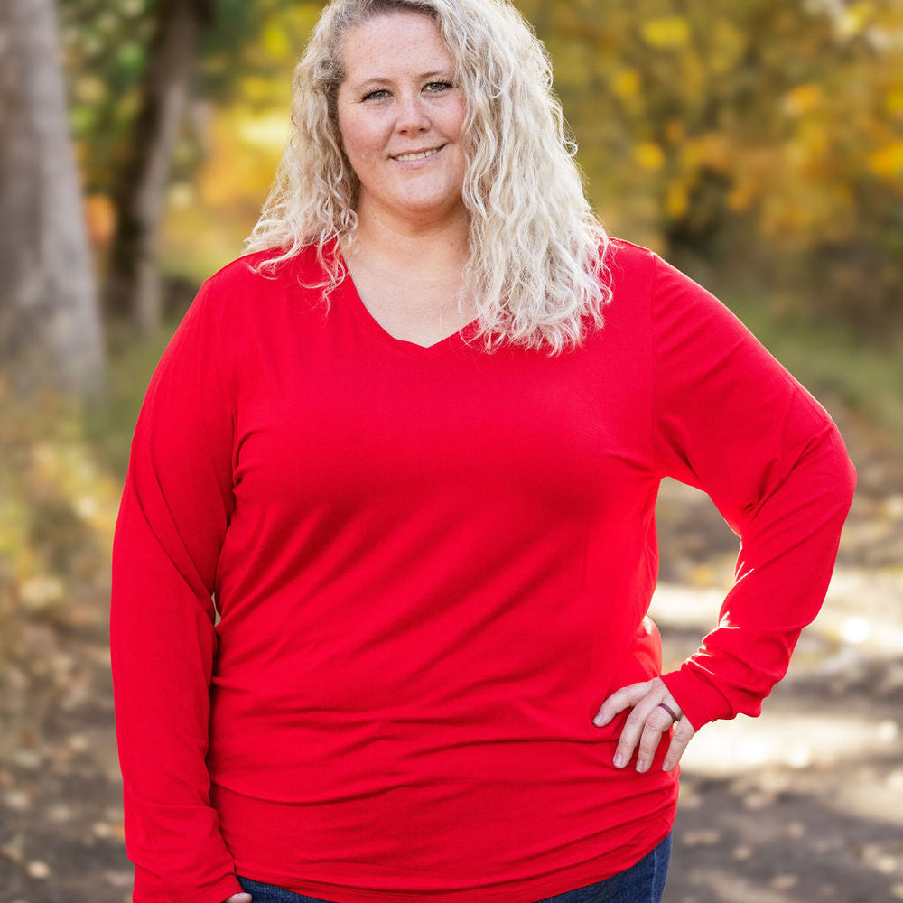 
                      
                        Leah Long Sleeve Top - Red
                      
                    