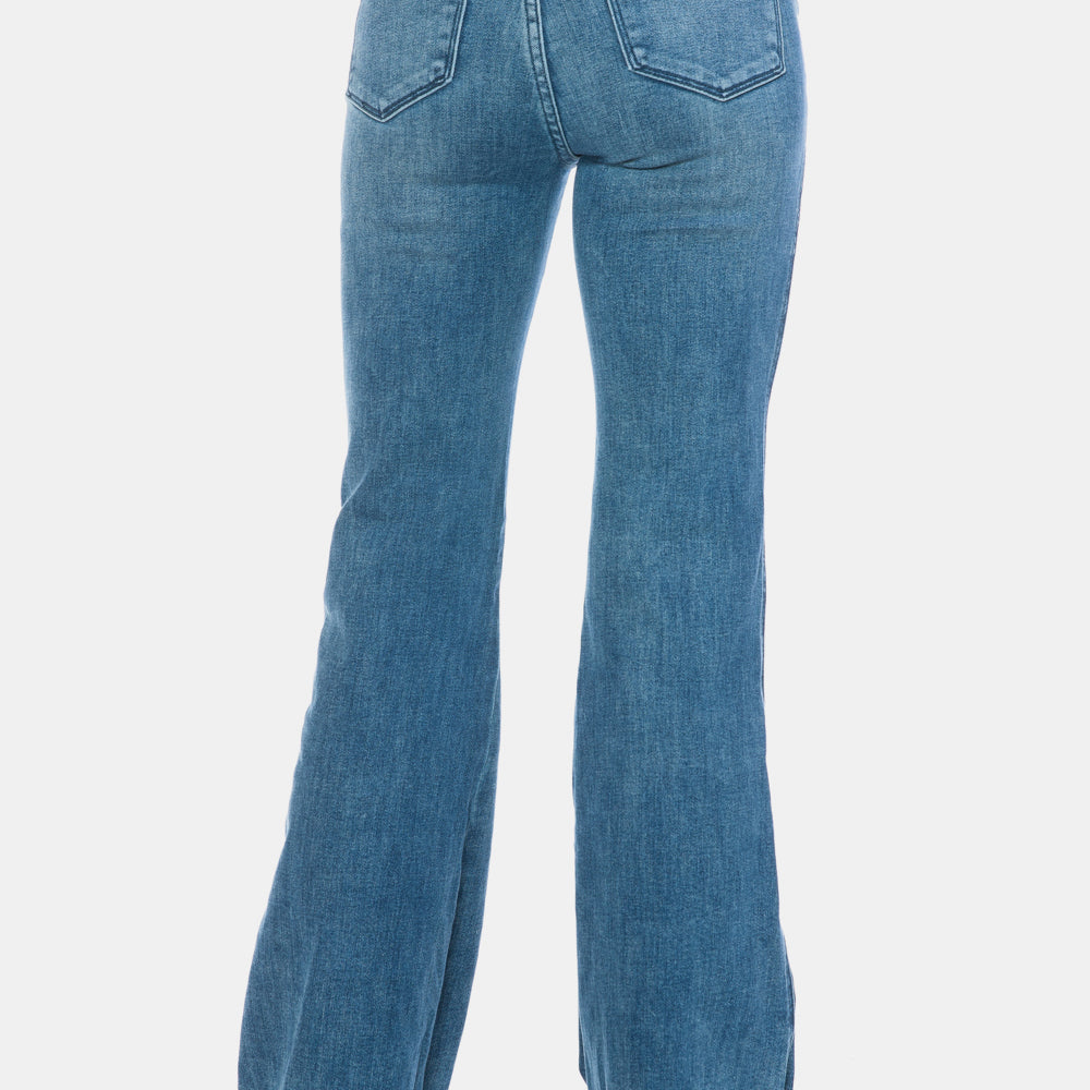 
                      
                        Judy Blue Full Size Tummy Control Cut Hem Flare Jeans
                      
                    