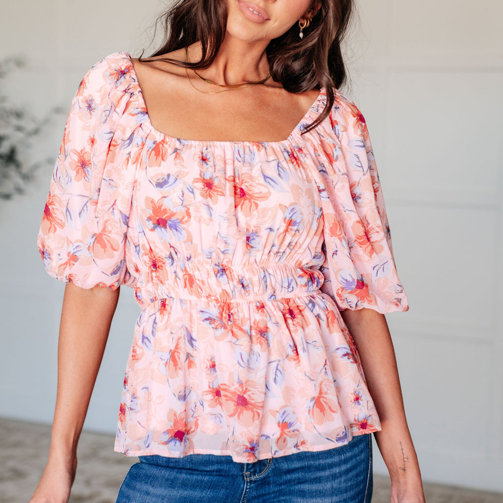 
                      
                        A Powerful Force Square Neck Balloon Sleeve Blouse
                      
                    