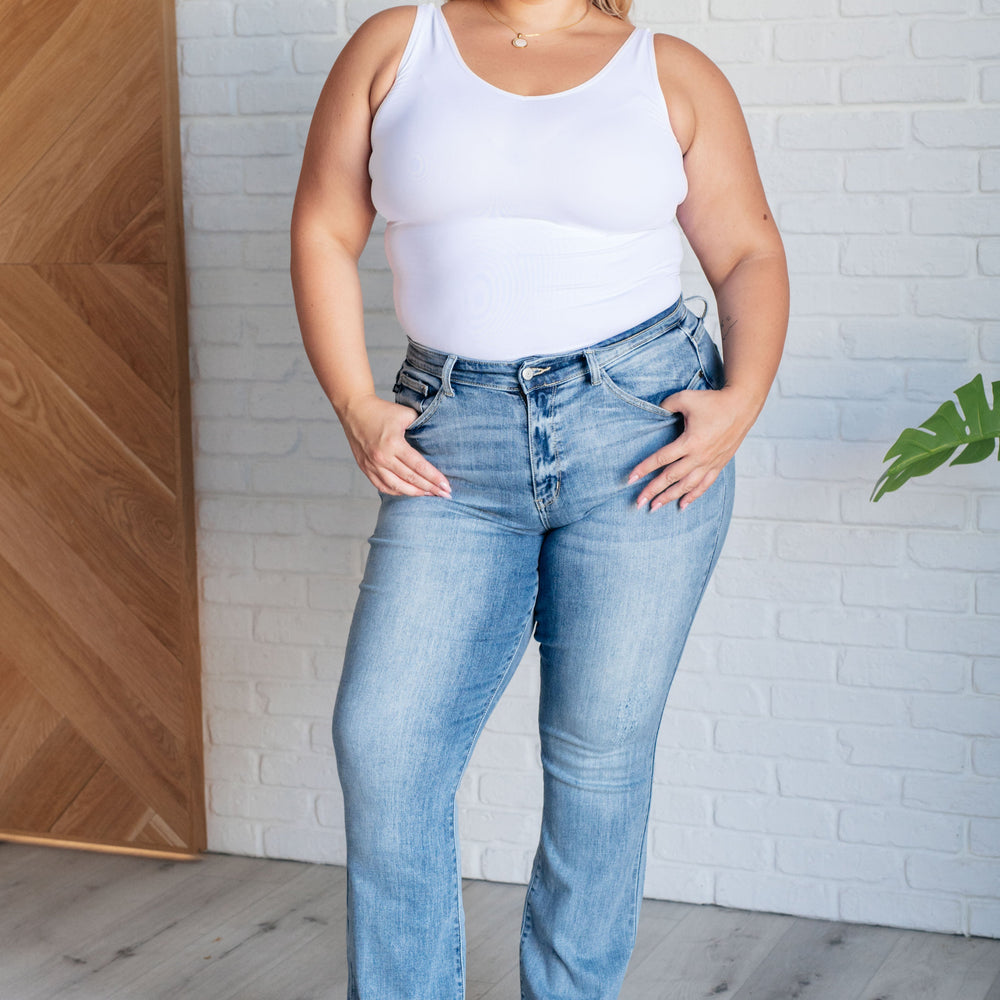 
                      
                        Alana Mid Rise Clean Bootcut Jeans
                      
                    