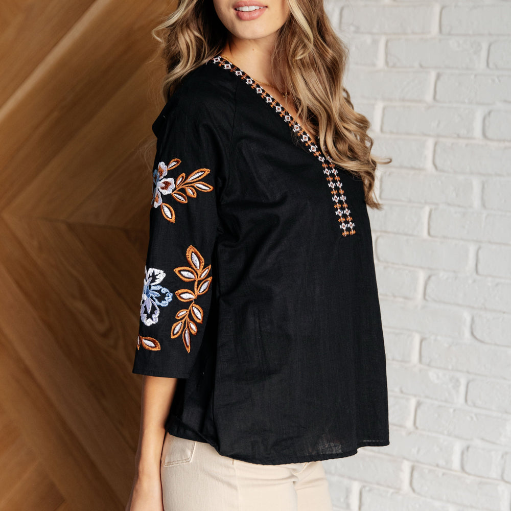 
                      
                        All In Me Embroidered V-Neck Blouse
                      
                    