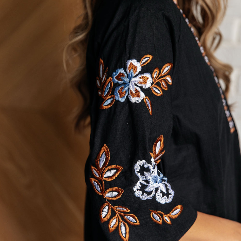 
                      
                        All In Me Embroidered V-Neck Blouse
                      
                    