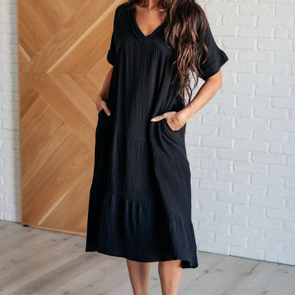 
                      
                        Always Learning Dolman Sleeve Dress in Black
                      
                    