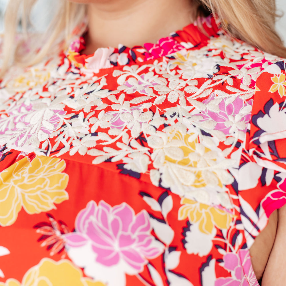 
                      
                        Among The Flowers Floral Top
                      
                    