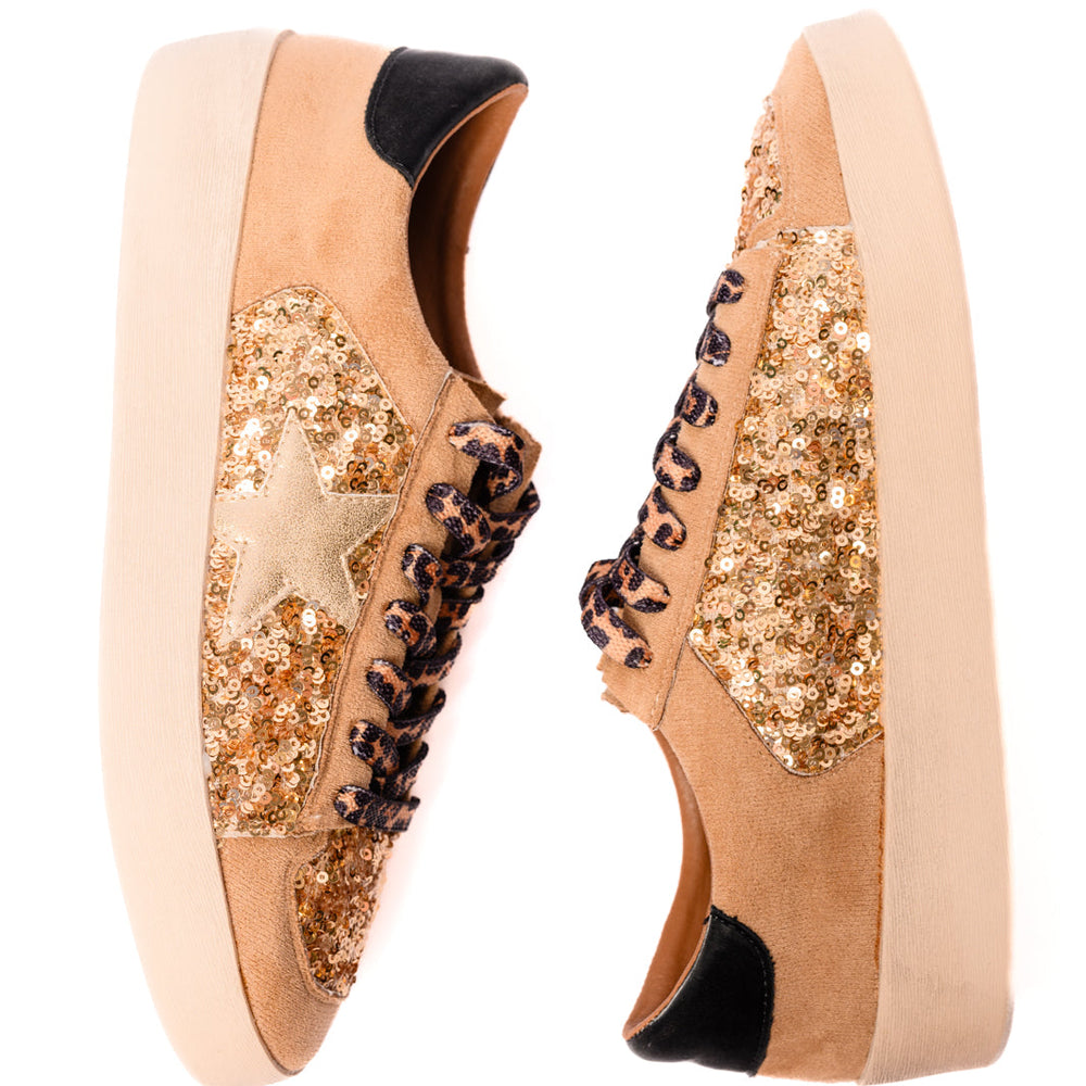 
                      
                        Another Round Sneakers in Gold Sequins
                      
                    