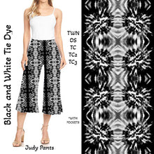  Black and White Tie Dye Judy Pants with Pockets