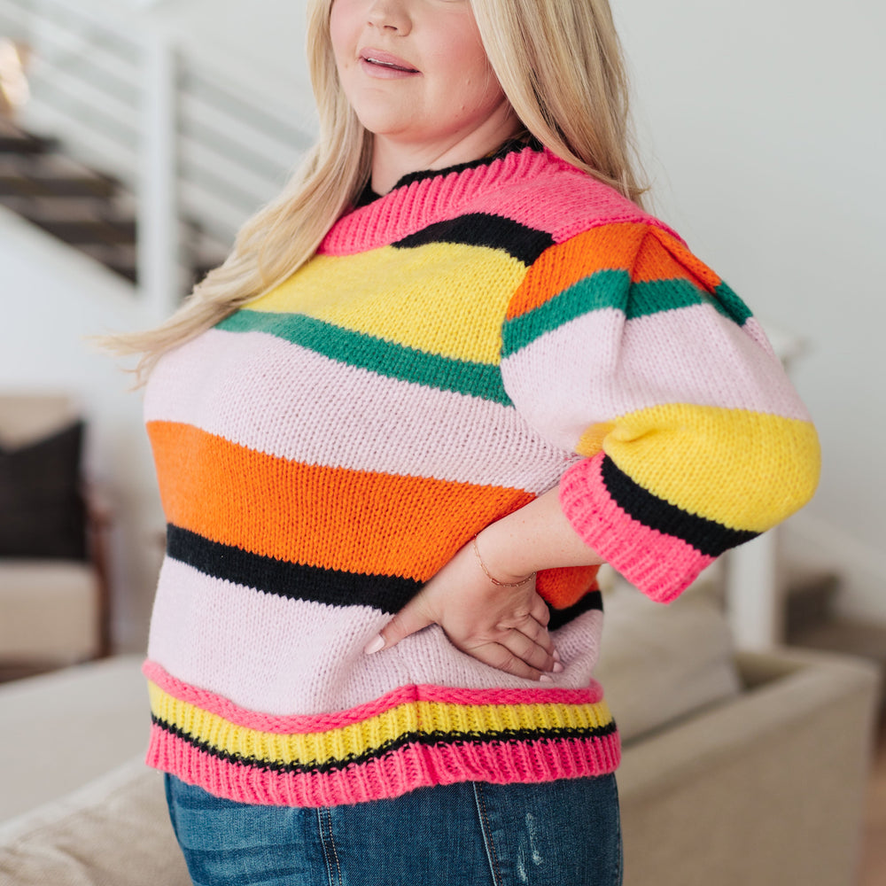 
                      
                        Bright Side Striped Sweater
                      
                    