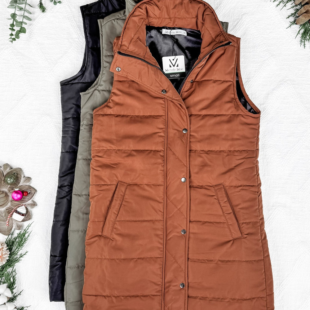 
                      
                        Harlow Long Vest - Cinnamon
                      
                    