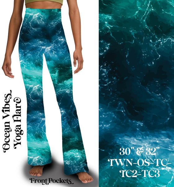 Ocean Vibes - Yoga Flares with Pockets