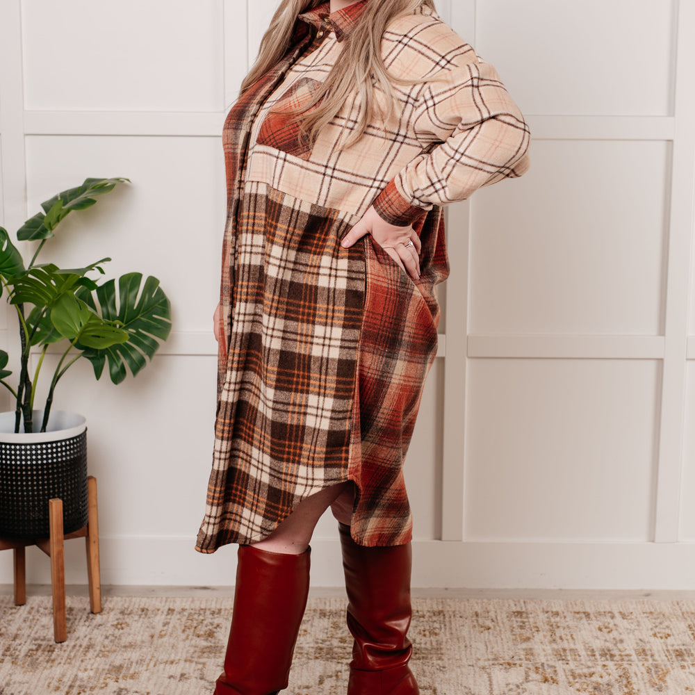 
                      
                        Cabin Fever Flannel Plaid Oversized Shacket
                      
                    