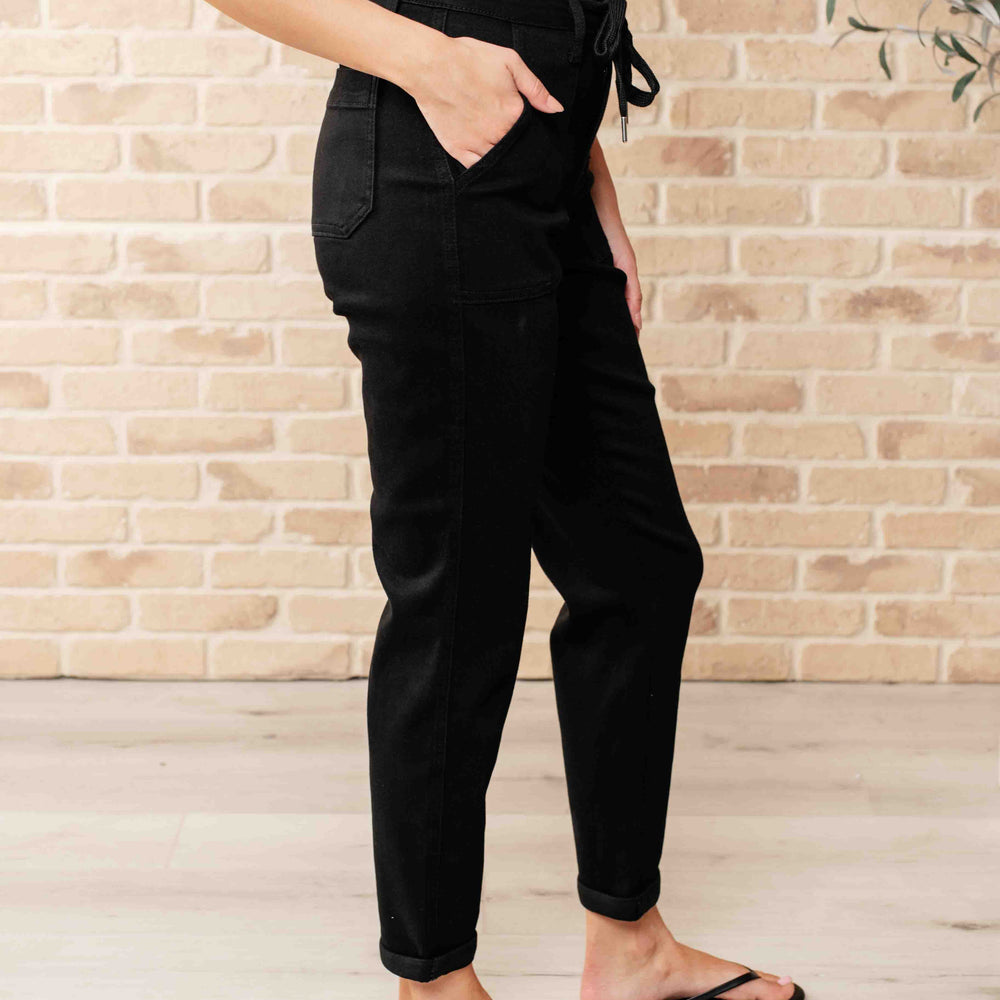 
                      
                        Carmen Double Cuff Joggers in Black
                      
                    