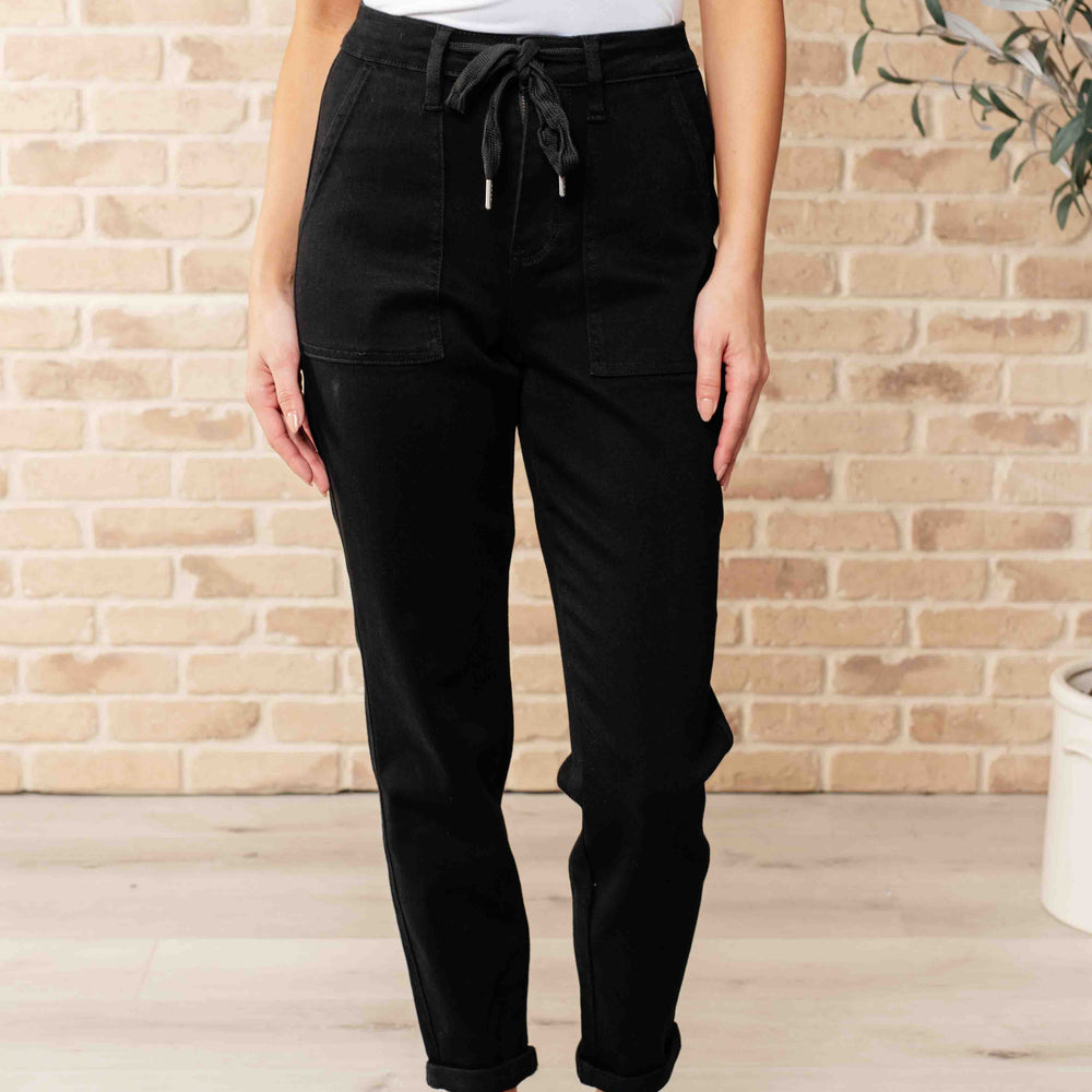 
                      
                        Carmen Double Cuff Joggers in Black
                      
                    