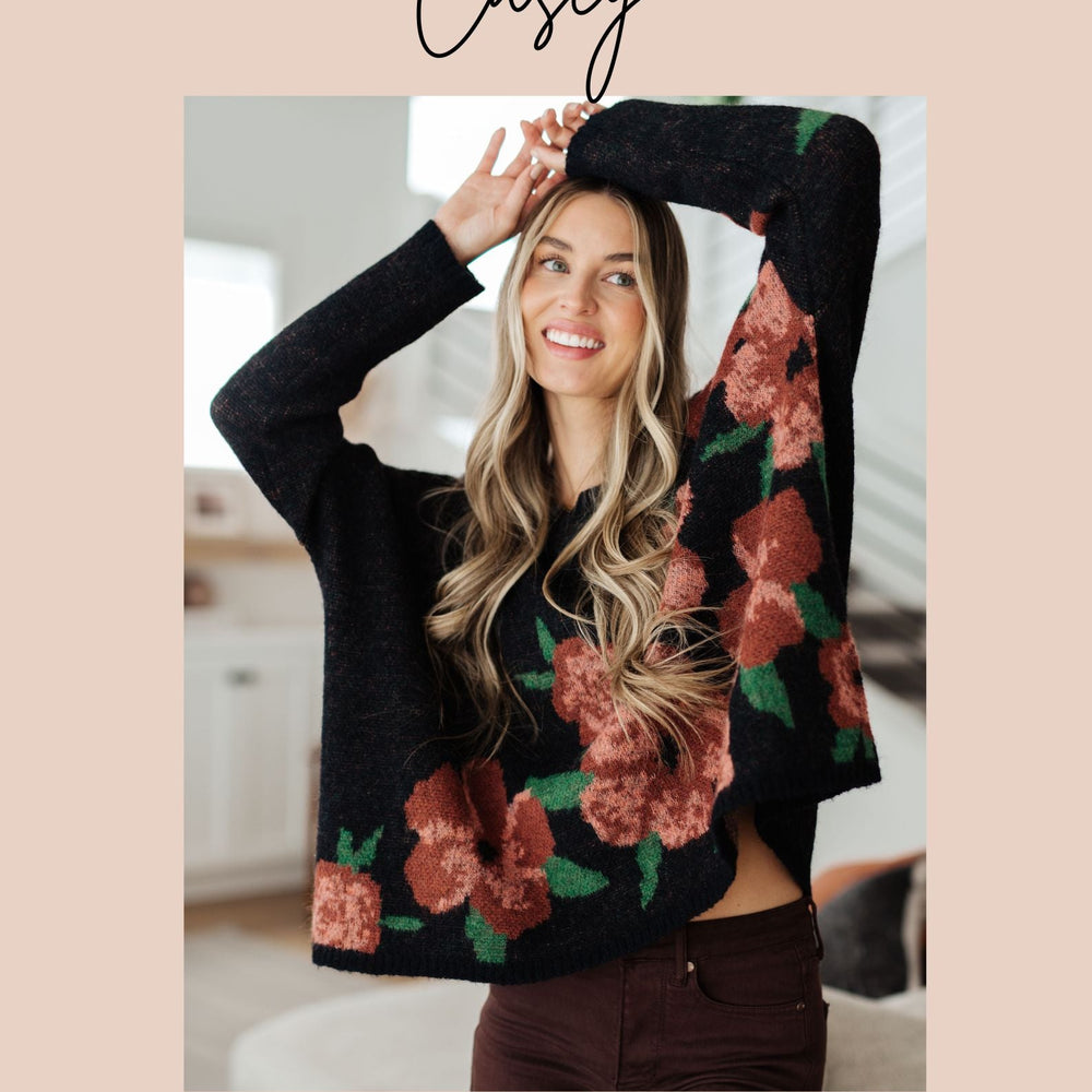 
                      
                        Falling Flowers Floral Sweater
                      
                    