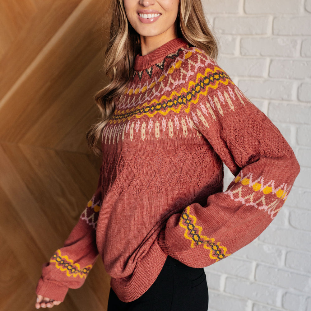 
                      
                        Cozy Chalet Fair Isle Sweater
                      
                    