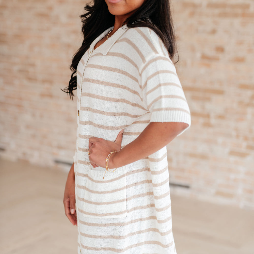 
                      
                        Easy Street Striped Cardigan Dress
                      
                    