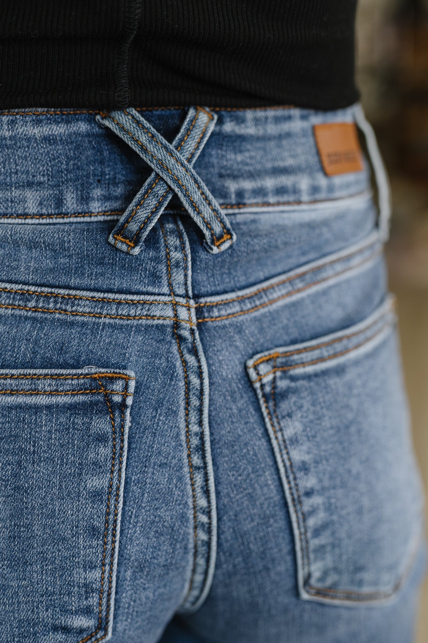 Elsie high rise double button Judy Blue wide leg jeans in dark wash