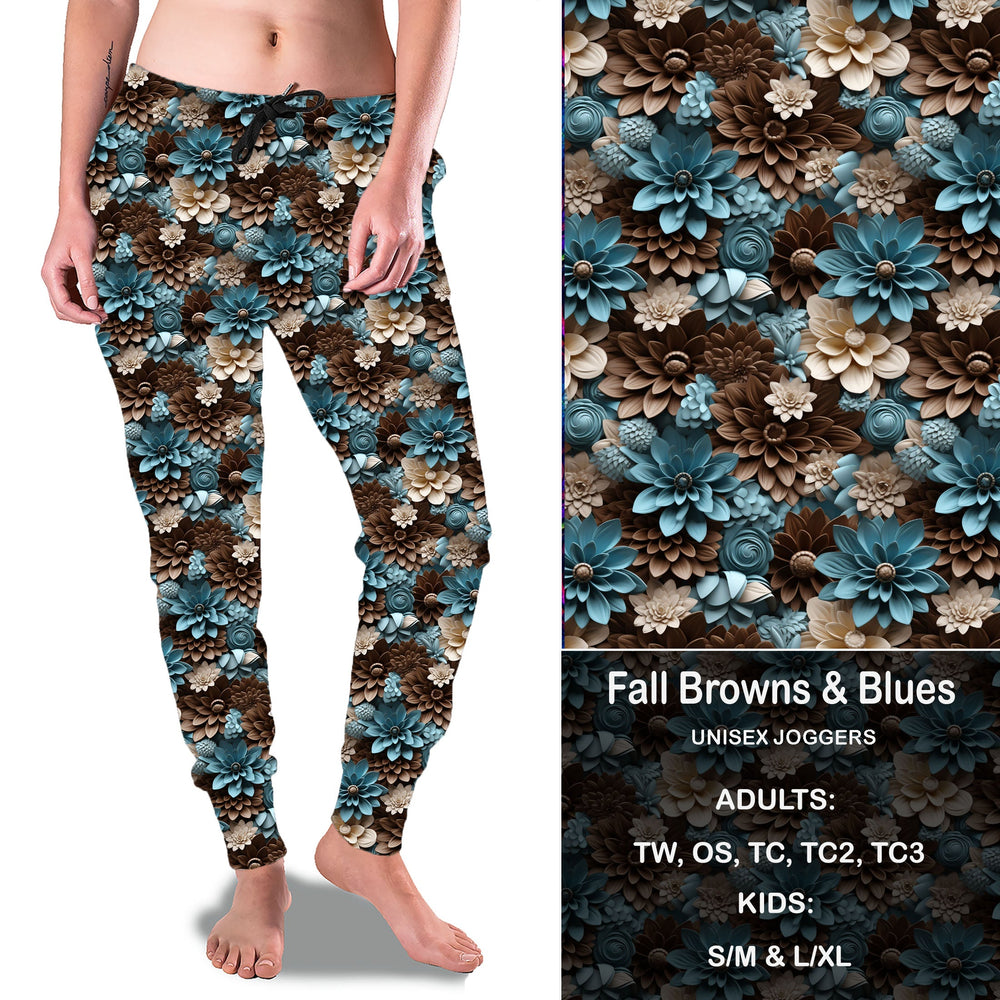 Fall Browns and Blues - Full Joggers