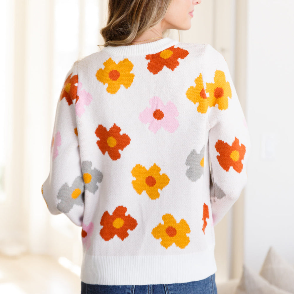 
                      
                        Falling Flowers Floral Sweater
                      
                    