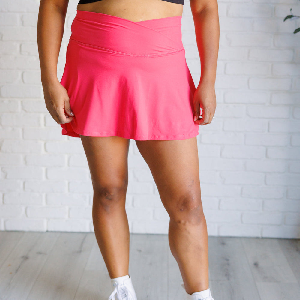 
                      
                        Full Force V Shaping High-Waist Skort in Flamingo Pink
                      
                    