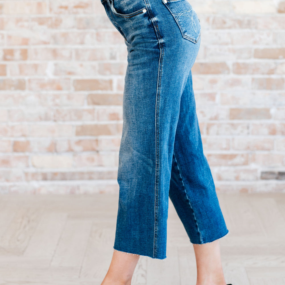 
                      
                        Hayes High Rise Wide Leg Crop Jeans
                      
                    