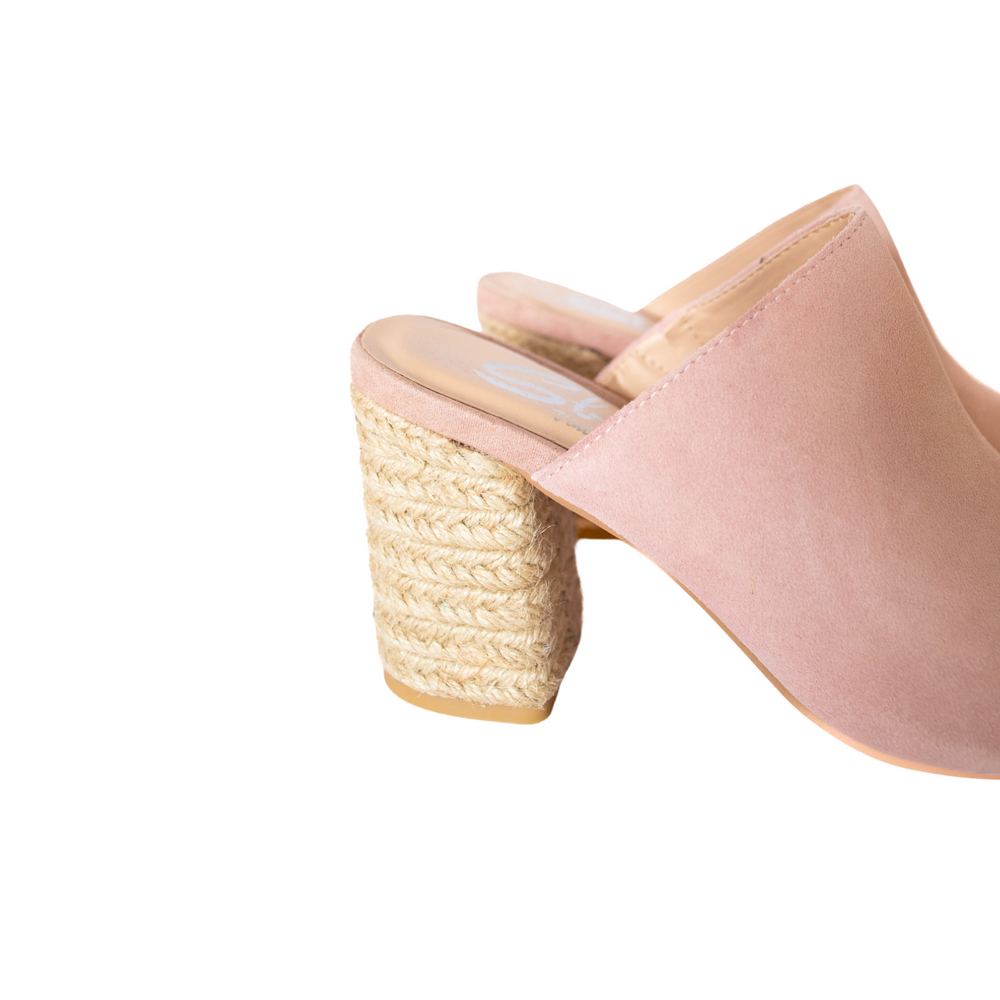 
                      
                        Helena Heeled Sandal in Blush Suede
                      
                    